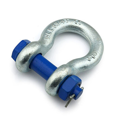 G2130 Drop Forged Anchor Shackle with Safety Bolt and Nut Lifting Shackle Wire Rope Fitting supplier