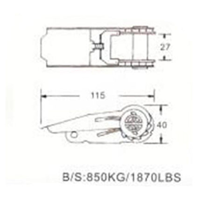 25mm Ratchet Buckle with Simple Handle supplier