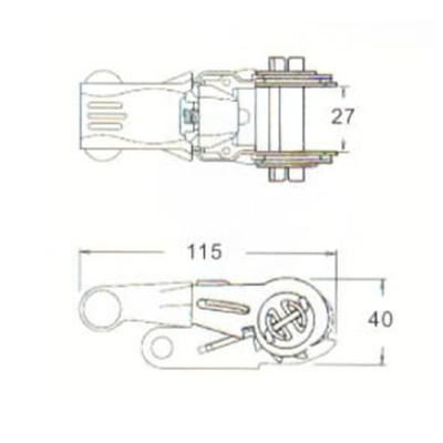 25mm ratchet buckle with rubber handle, ratchet buckle for cargo safety supplier