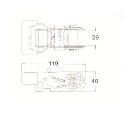 25mmx1500kgs Ratchet Bucklel with Rubber Handle, Ratchet Buckle Supplier in China supplier