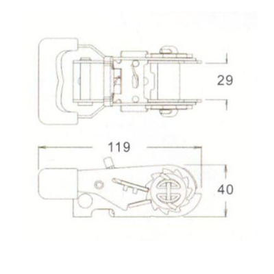 1-1/16&quot;*1500kgs Ratchet Buckle with Rubber Handle, RB25154 supplier