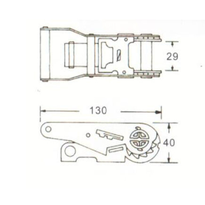 1 1/16&quot;*1500kgs Ratchet Buckle with steel handle, Ratchet Buckle RB25151 supplier