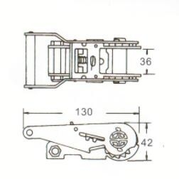 1.5&quot;*2000kgs Ratchet Buckle with Rubber Handle,RB35203 supplier
