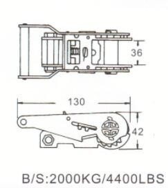 1.5&quot;*2000kgs Ratchet Buckle with Rubber Handle,RB35204 supplier