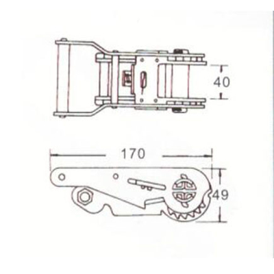 1.5&quot;*3000kgs Heavy Duty Ratchet Buckle with Steel Handle, RB35301 supplier