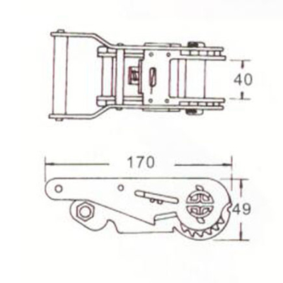 1.5&quot;*3000kgs Heavy Duty Ratchet Buckle with Aluminum Handle, RB35301A supplier