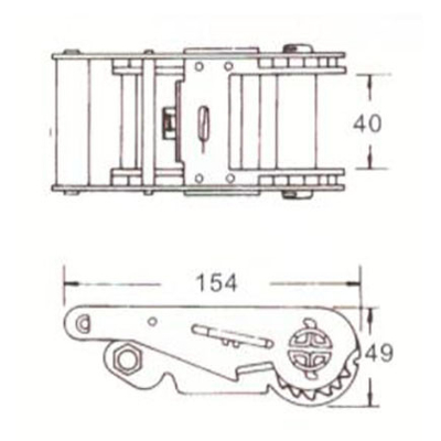 1.5&quot;*3000kgs Heavy Duty Ratchet Buckle with Short Aluminum Handle, RB35302 supplier
