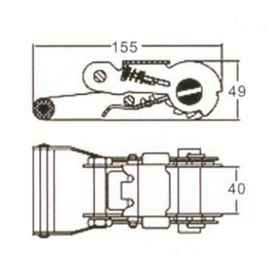 1.5&quot;*3000kgs Ratchet Buckle with Plastic Handle, RB35303 supplier