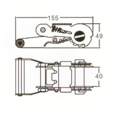1.5&quot; Ratchet Buckle with Rubber Handle, RB35304 supplier