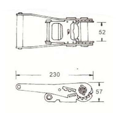 50mm*5Tons Ratchet Buckle with Plastic Long Handle, RB50501 Ratchet Buckle supplier