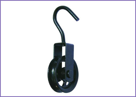 B103 Single Sheave Type Black Pulley Block with Hook for ropes supplier