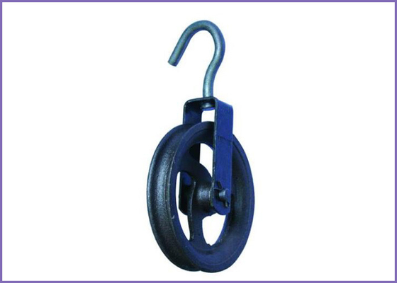 B103 Single Sheave Type Black Pulley Block with Hook for ropes supplier