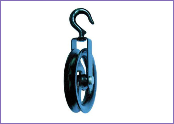 B103 Single Sheave Type Black Pulley Block with Hook for ropes supplier