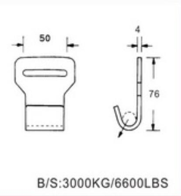 High performance 2 inch alloy screw eye forged flat hook for straps supplier