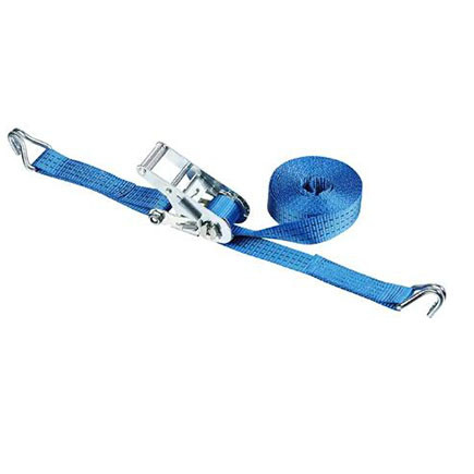 1.5'' 3000kg EN12195-2 100% Polyester Ratchet Tie Down with white Zinc Ratchet Buckle supplier