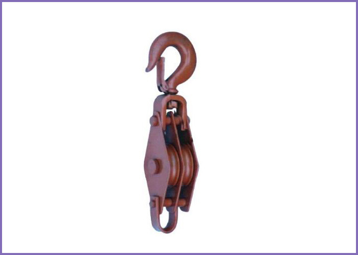 B072 British Type Double Sheave Snatch Block with Swivel Hooks supplier