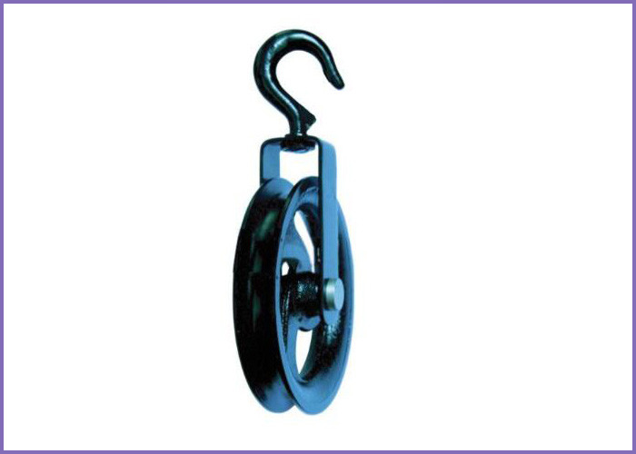 B102 Single Sheave Type Black Pulley Block with Hook for ropes supplier