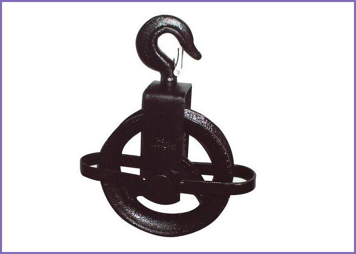 B103 Single Sheave Type Black Pulley Block with Hook for ropes supplier