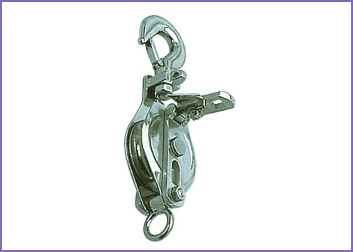 B150 Stainless Steel Open Type Single Wheel Pulley Block with Hooks supplier